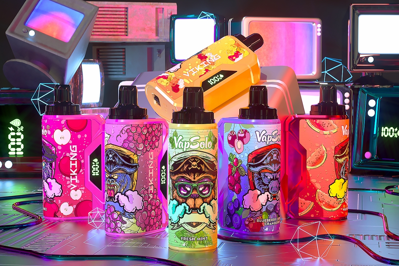 VapSolo VIKING 12000 Puffs Wegwerp Damp - Aardbei Frambozen IJs: Een Smaakvolle Revolutie in de Nederlandse Vape-Wereld van 2025