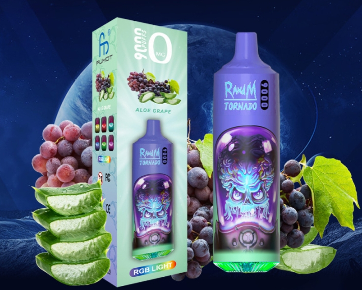 RandM Tornado 9000 Puffs Vape Pod - Aloë Druif: Een Revolutie in de Belgische Vaping Wereld