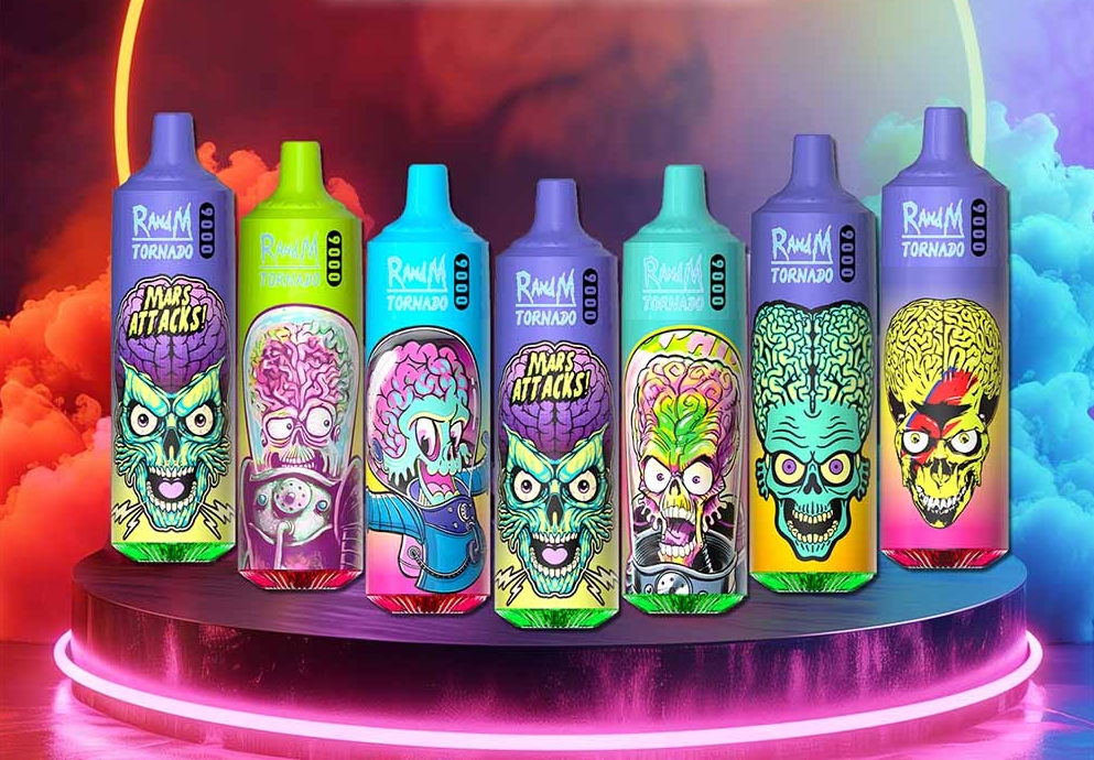 RandM Tornado 9000 Puffs Vape Pod - Bosbes Framboos: Een Fruitige Revolutie in Vaping