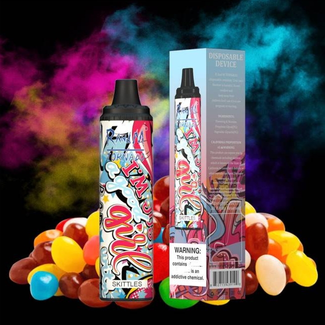 RandM Tornado 6000 Puffs Vape - Kegelen: Een Kleurrijke Explosie van Smaak en Stijl