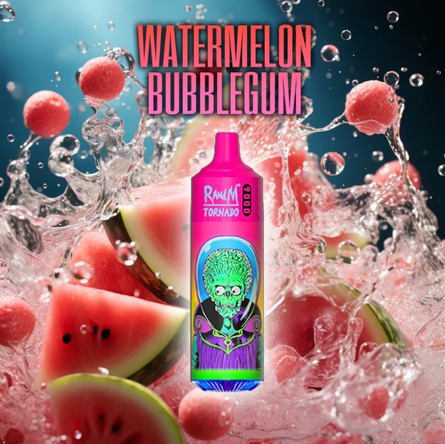 Ontdek de RandM Tornado 9000 Puffs Vape Pod - watermeloen kauwgom: Een Smaakvolle Revolutie in de Nederlandse Vaping Scene