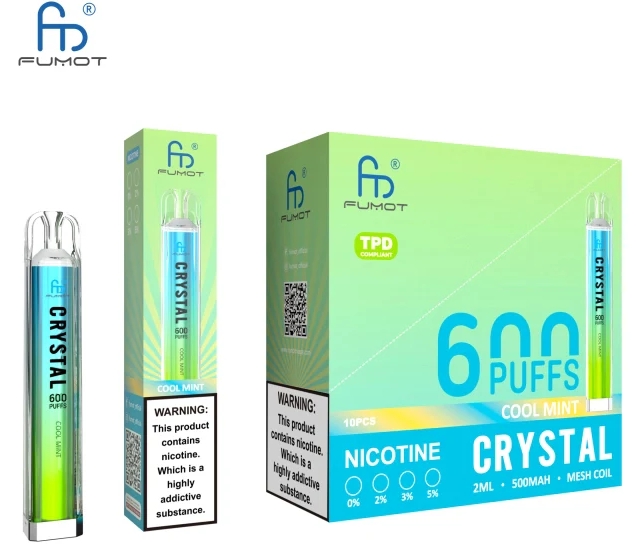 Fumot Crystal 600 Puffs Vape - Koele Munt: Een Verfrissende Revolutie in de Nederlandse Vape-Wereld